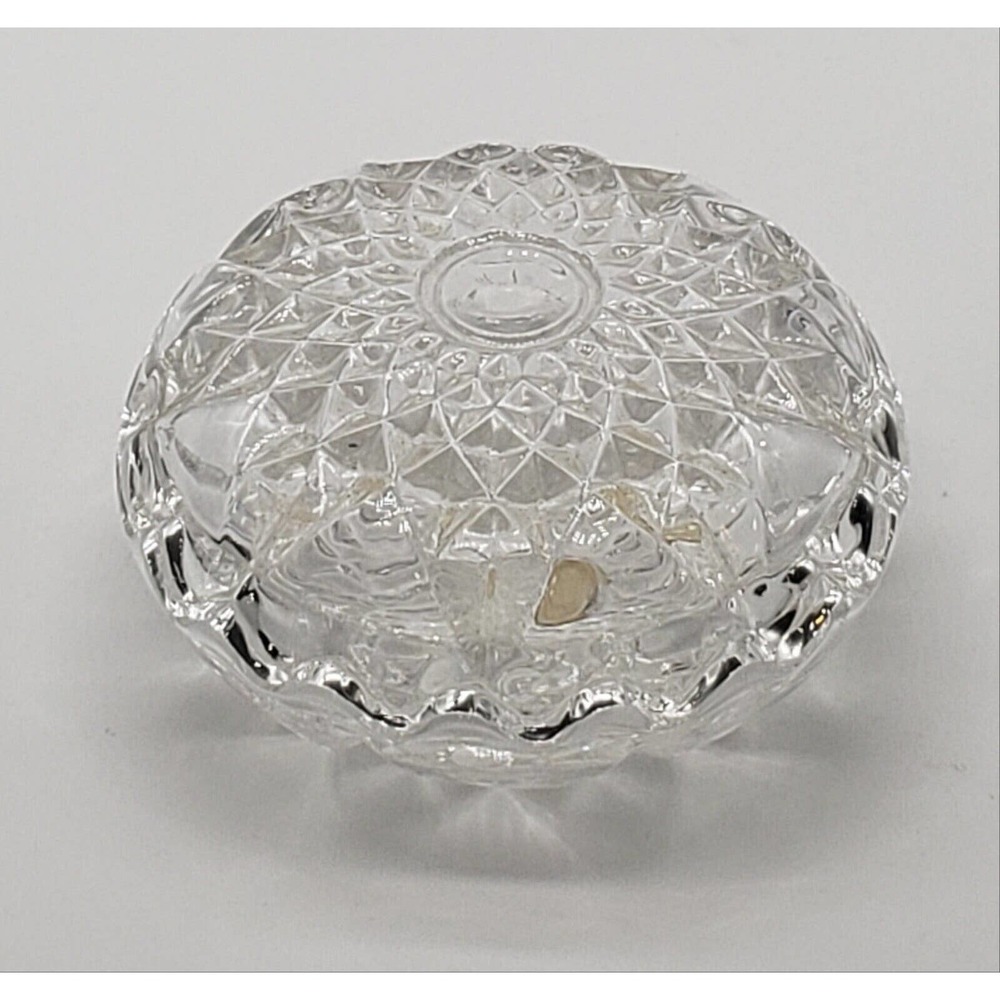 Clear Trinket Box with Lid - Cut Glass